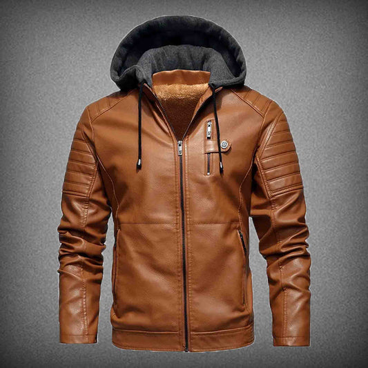 Leather Jacket Men's PU Leather Coats Winter Male Casual Motorcycle Jackets