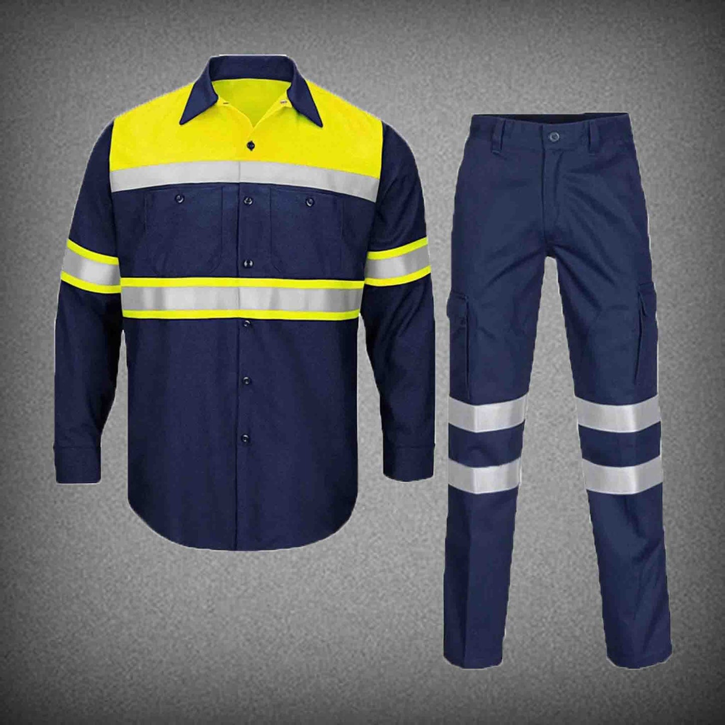 Work Clothing Hi Vis Long Sleeves Reflective Safety Workwear Construction Worker