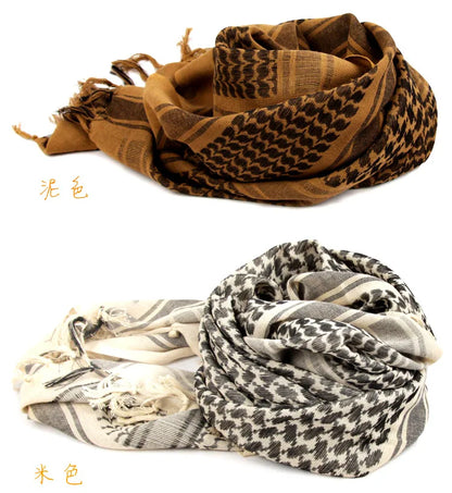 100% Cotton Thicker Scarves Men Winter Windproof Tactical Scarf