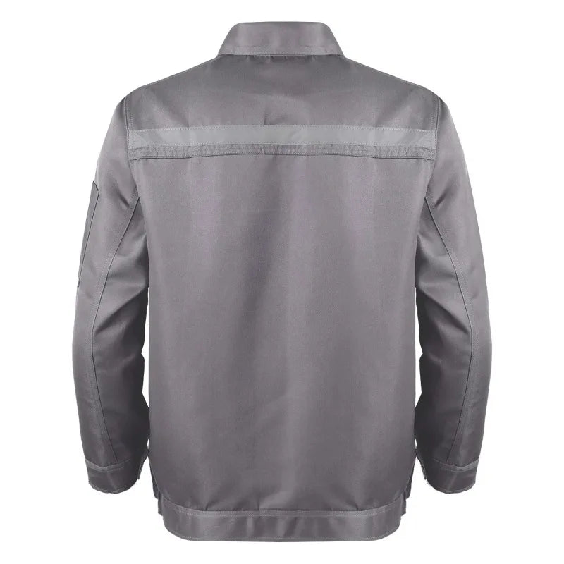 Mens Mechanic / Construction Worker Jacket Top with Reflective Stripe Long Sleeve
