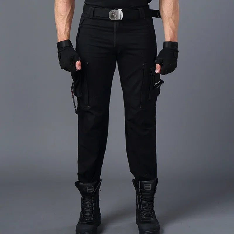 Male Men's TACTICAL PANTS Work Straight Trousers With Heaps Of Pockets