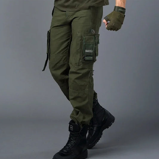 Male Men's TACTICAL PANTS Work Straight Trousers With Heaps Of Pockets